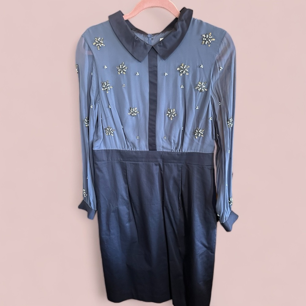 New Boden New Party Dress Size 10L Gray